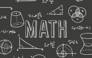 math symbols and formulas on a chalkboard